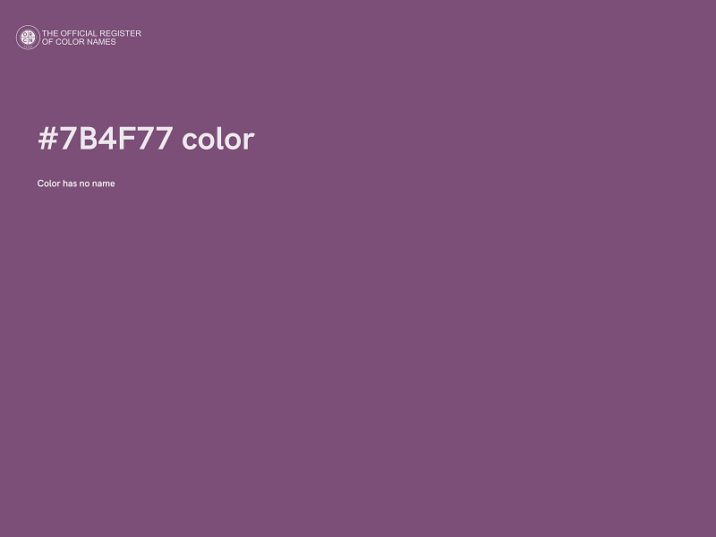 #7B4F77 color image