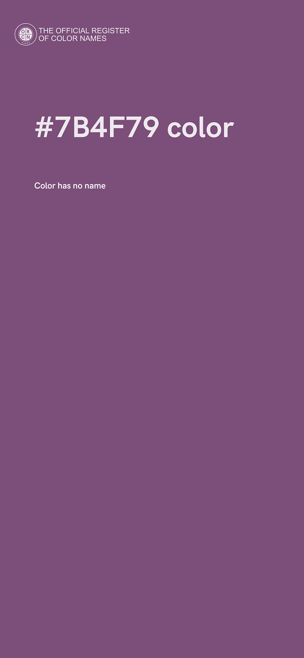 #7B4F79 color image