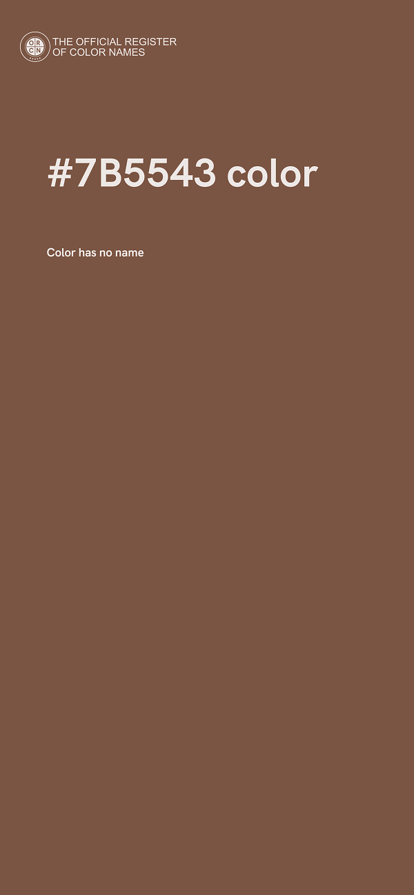 #7B5543 color image