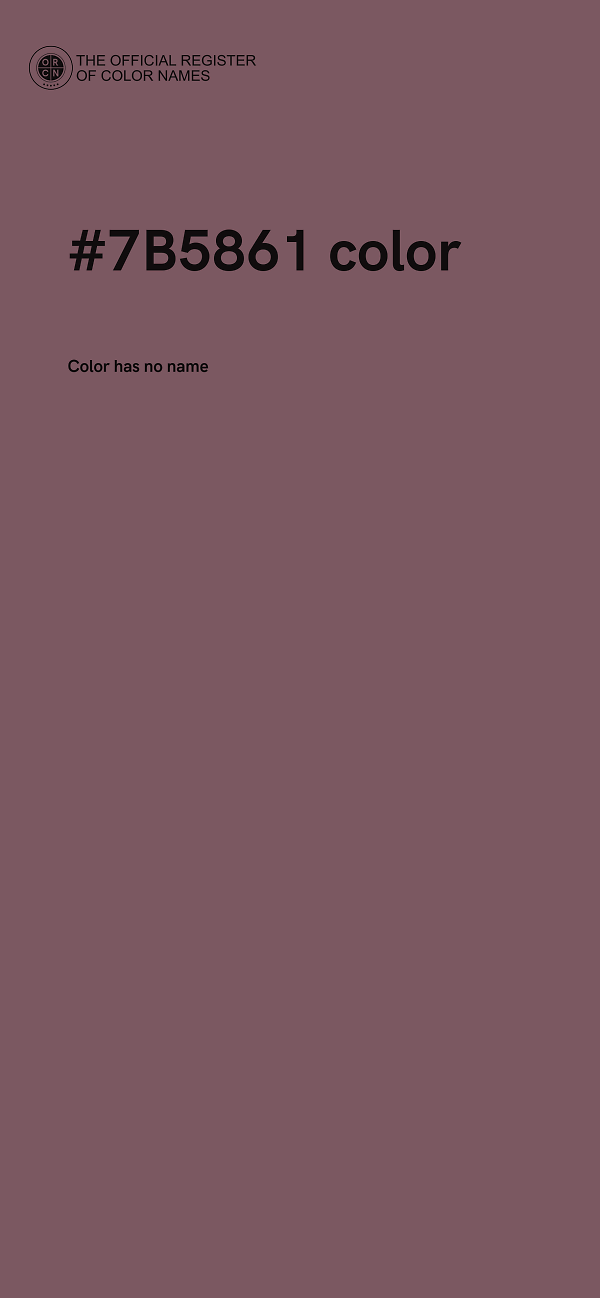 #7B5861 color image
