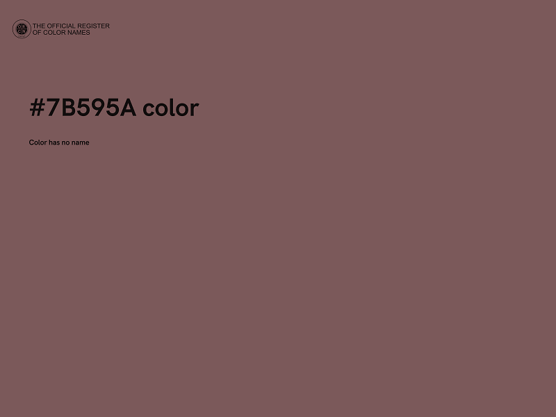 #7B595A color image