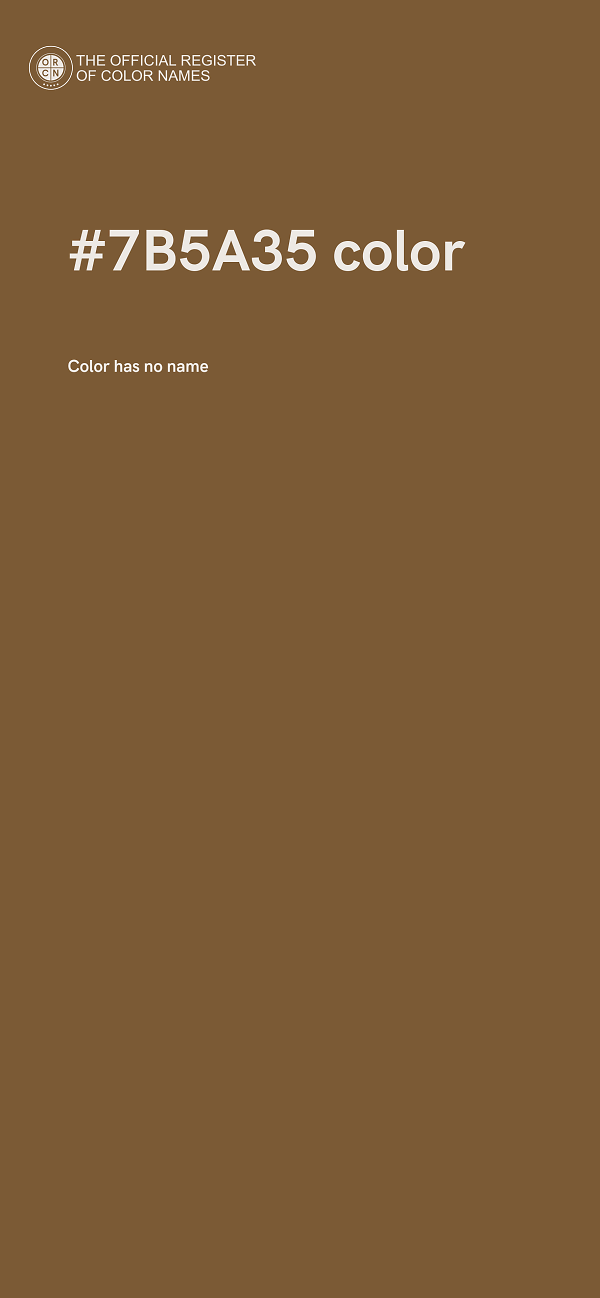 #7B5A35 color image