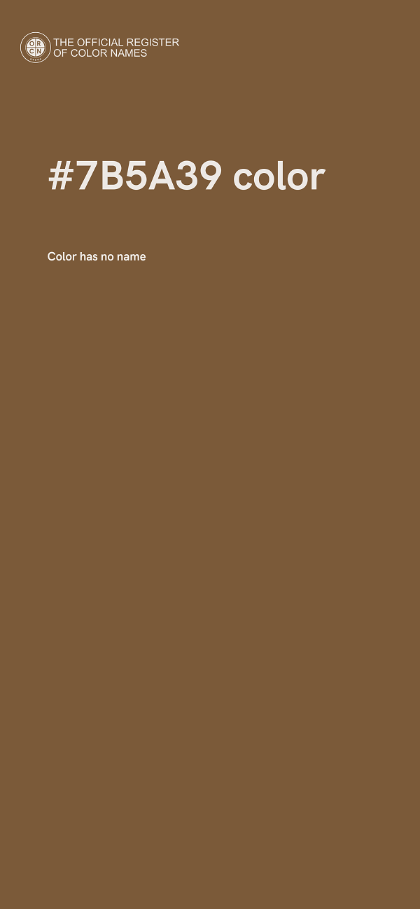 #7B5A39 color image