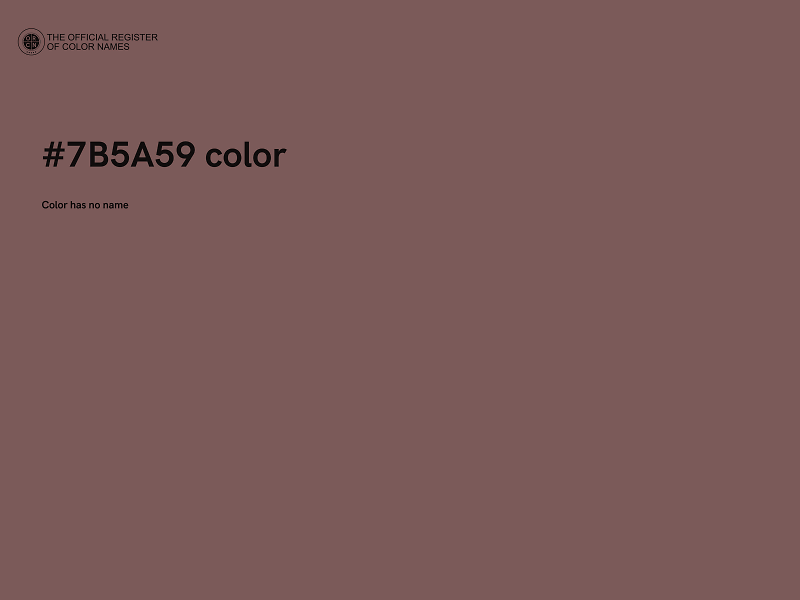 #7B5A59 color image