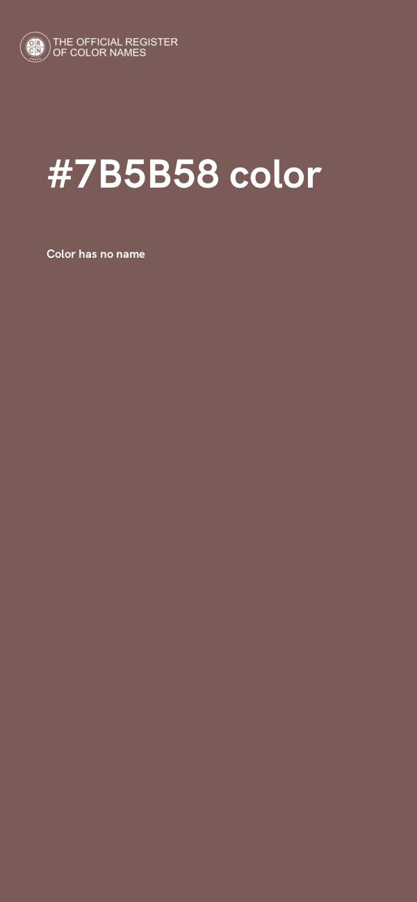 #7B5B58 color image
