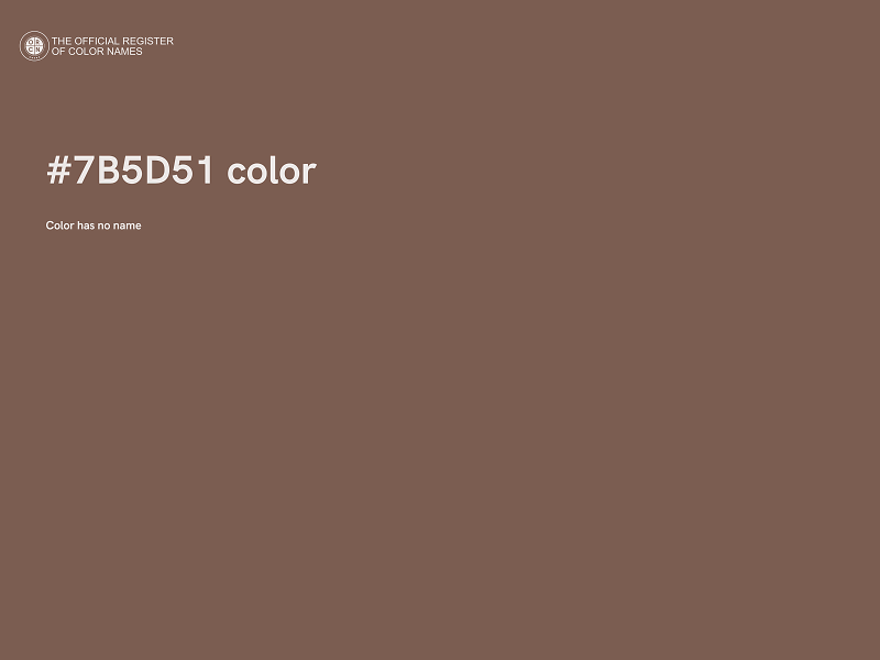 #7B5D51 color image