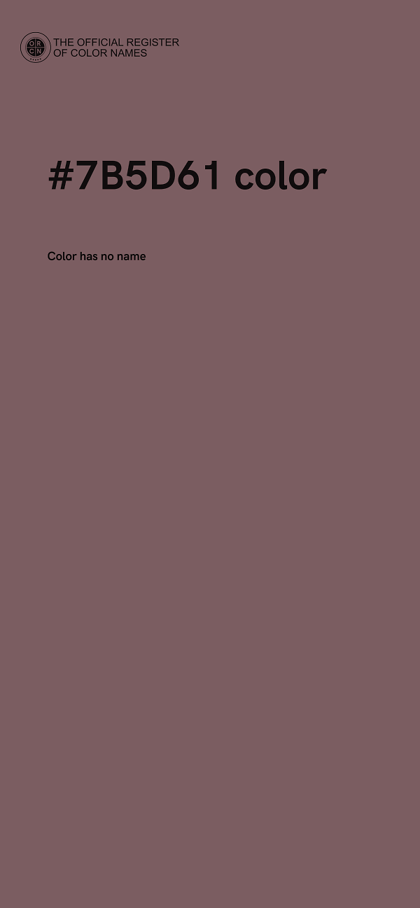 #7B5D61 color image