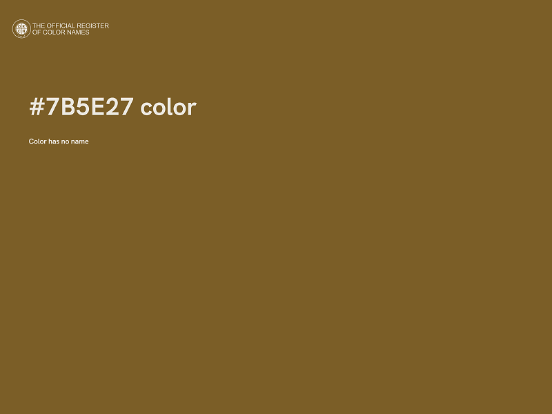 #7B5E27 color image