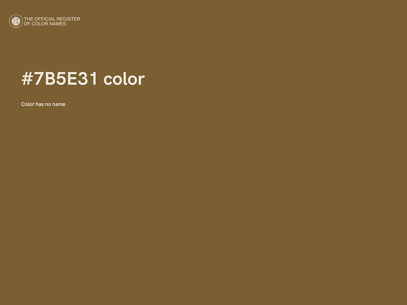 #7B5E31 color image