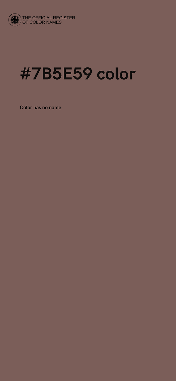 #7B5E59 color image