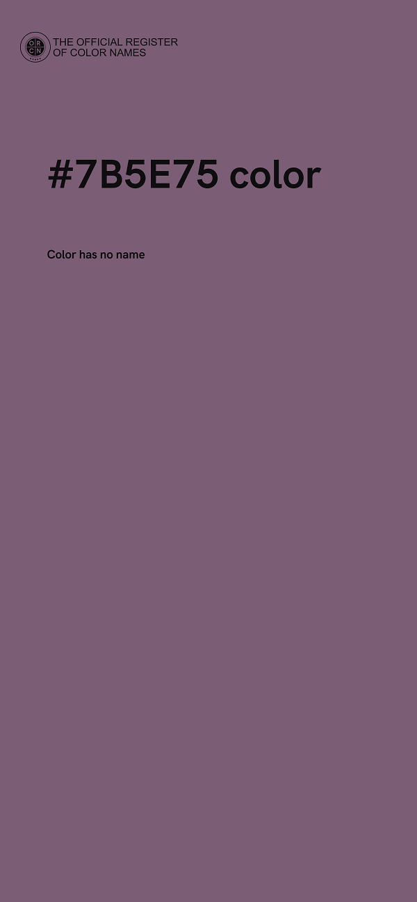#7B5E75 color image