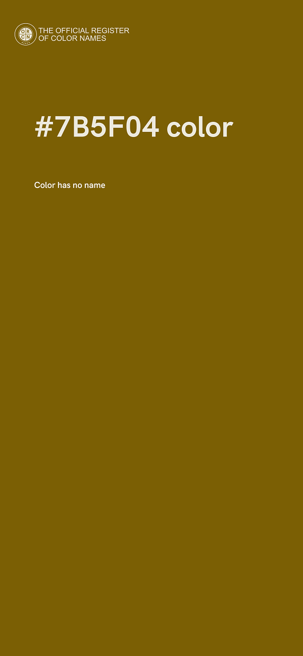 #7B5F04 color image