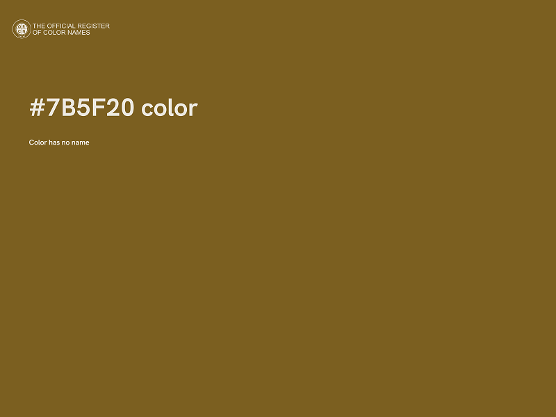 #7B5F20 color image