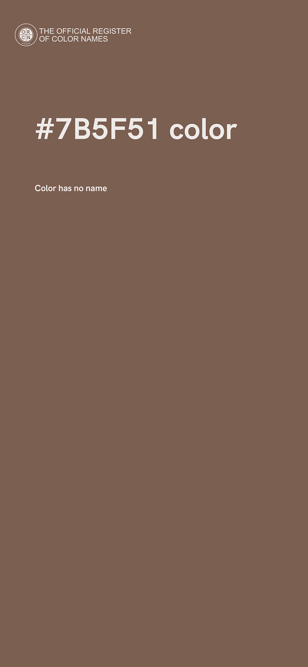 #7B5F51 color image