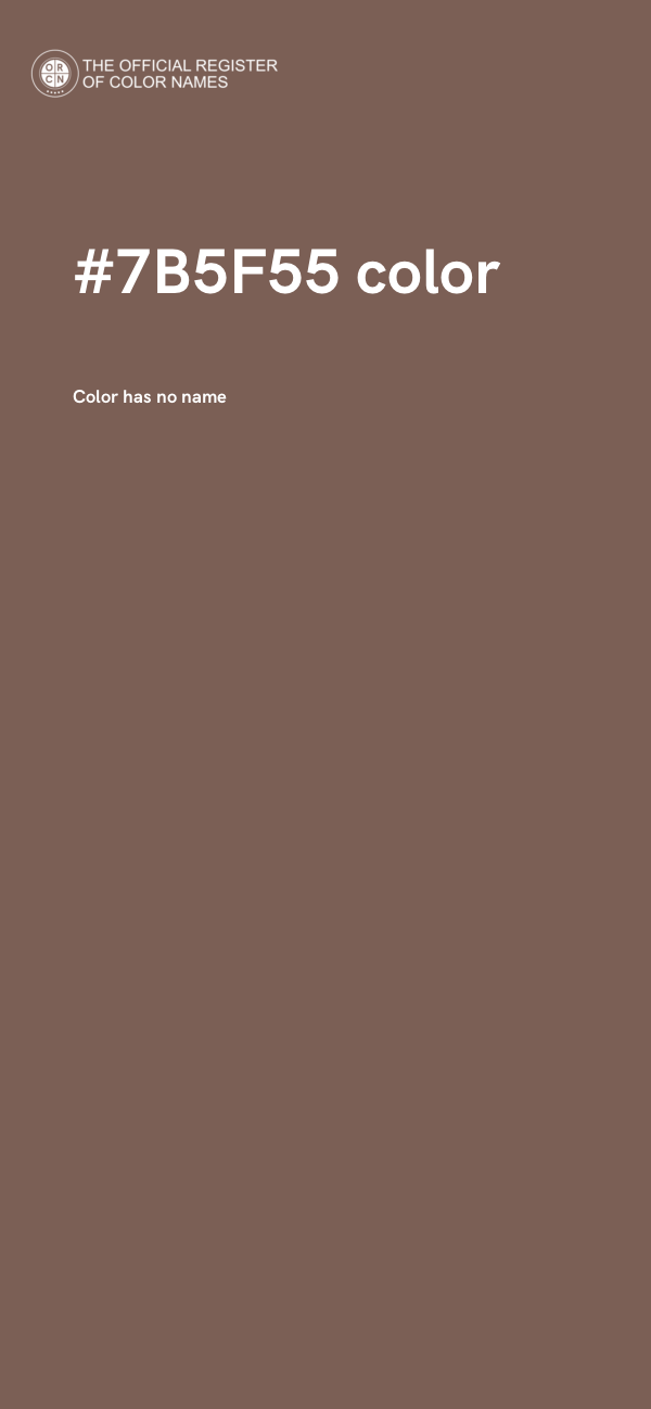 #7B5F55 color image