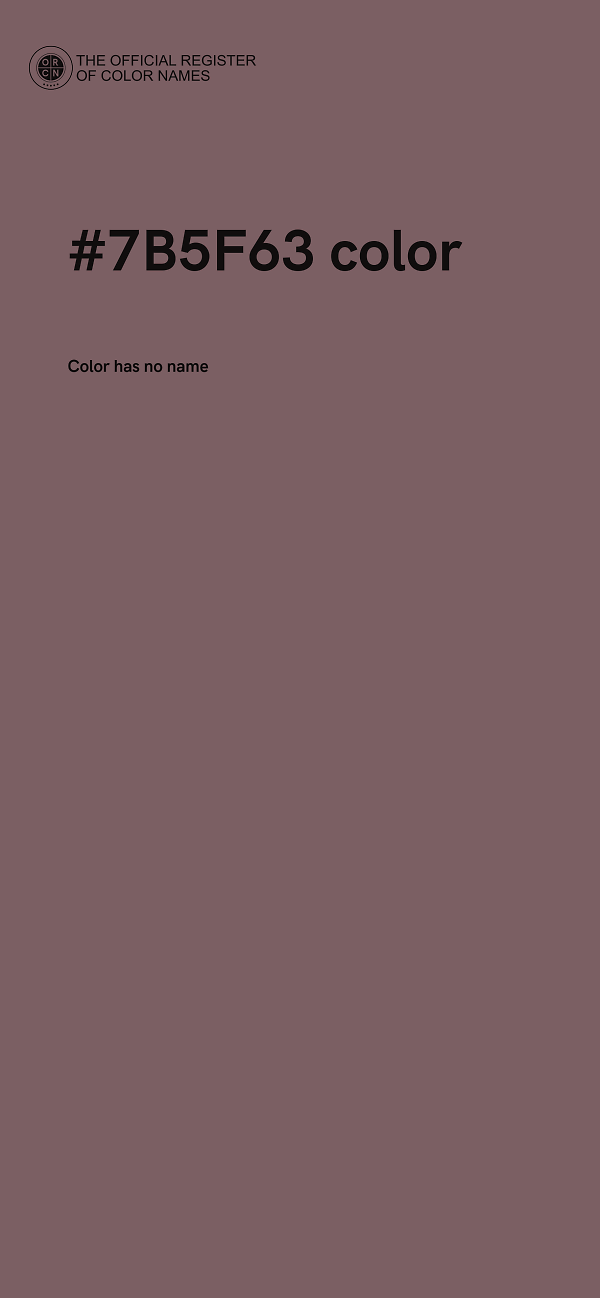 #7B5F63 color image