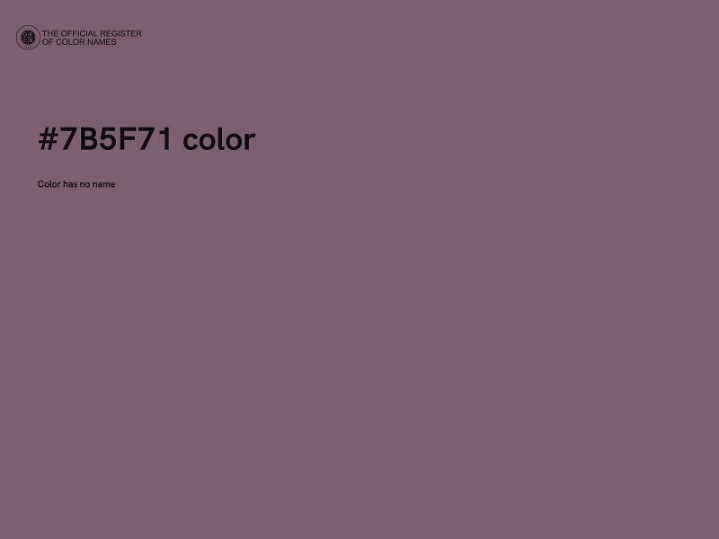 #7B5F71 color image