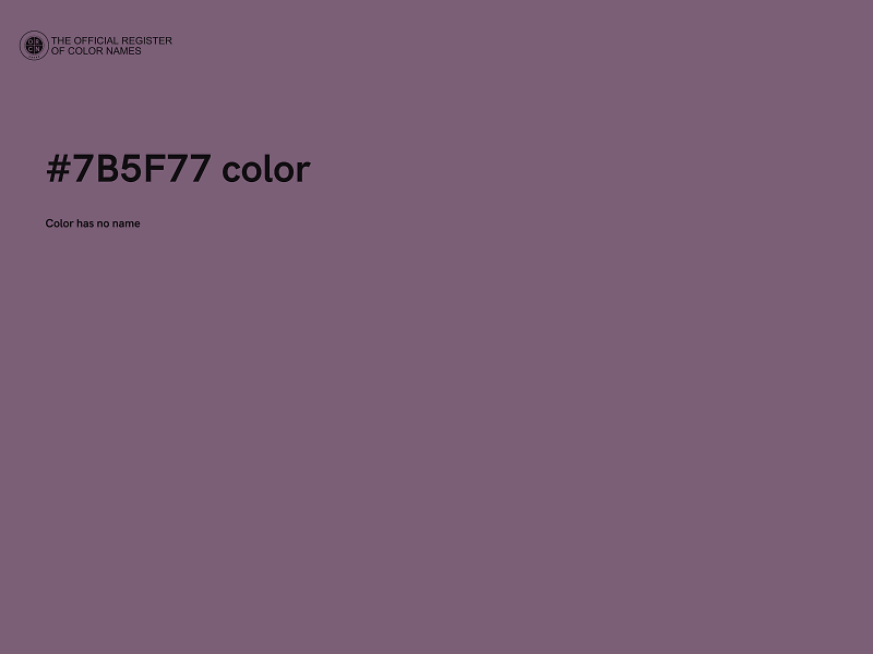 #7B5F77 color image