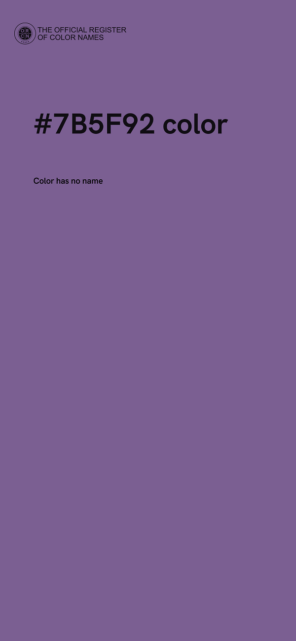 #7B5F92 color image