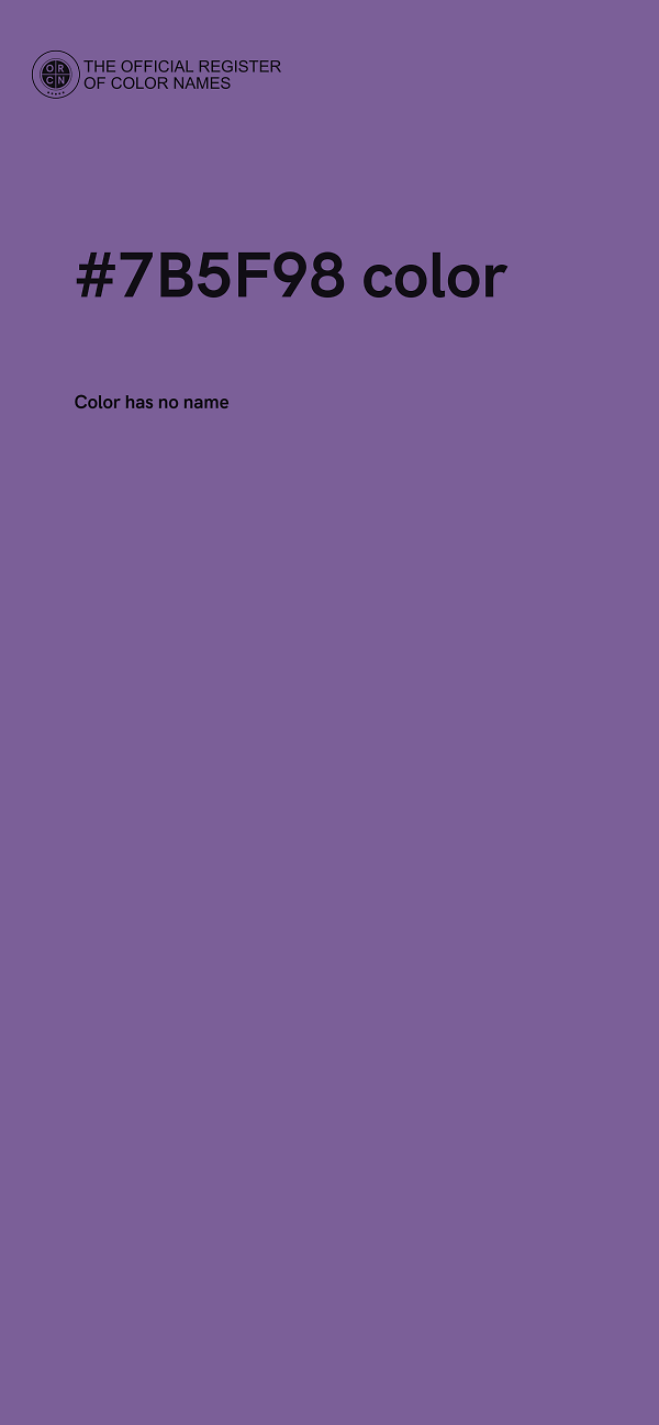 #7B5F98 color image