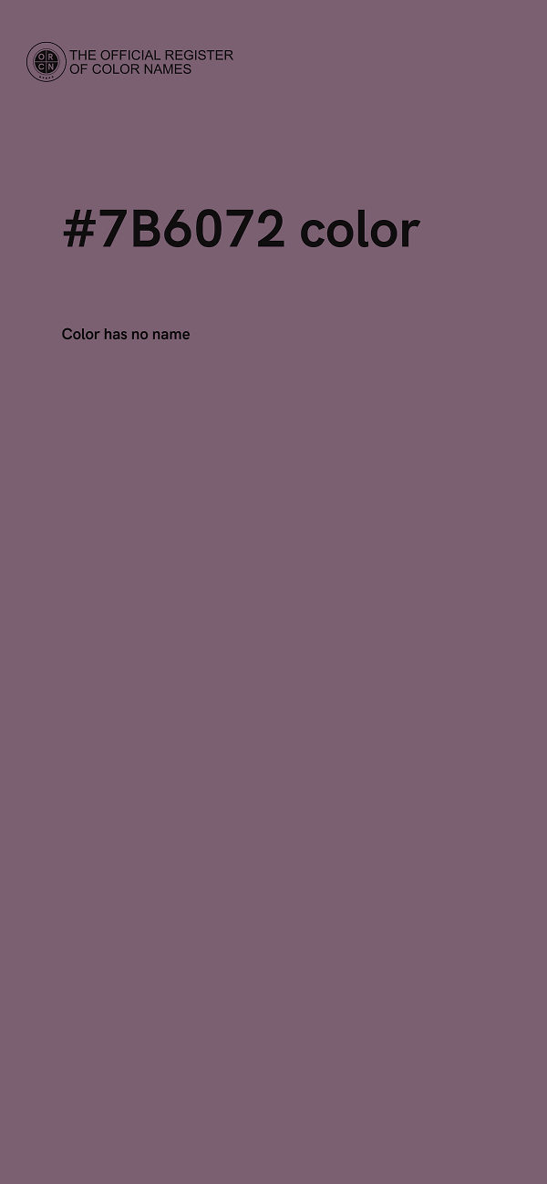 #7B6072 color image