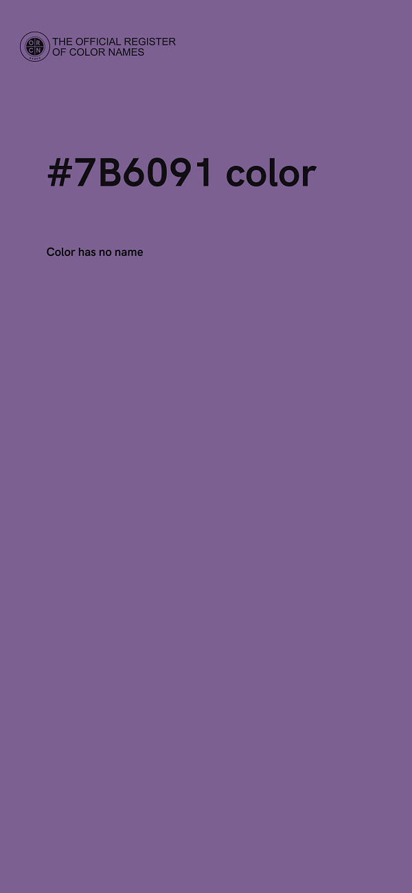 #7B6091 color image