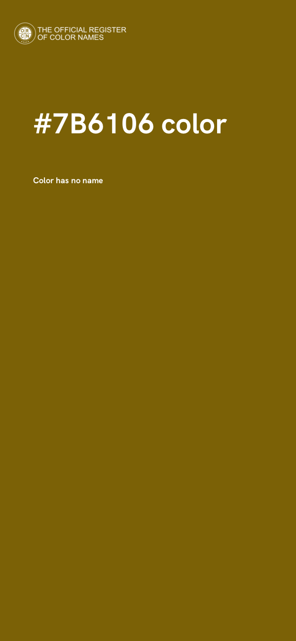 #7B6106 color image