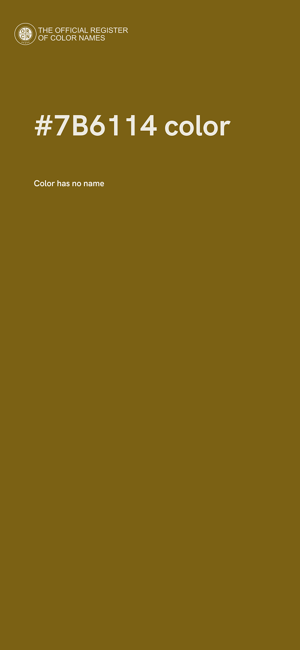 #7B6114 color image