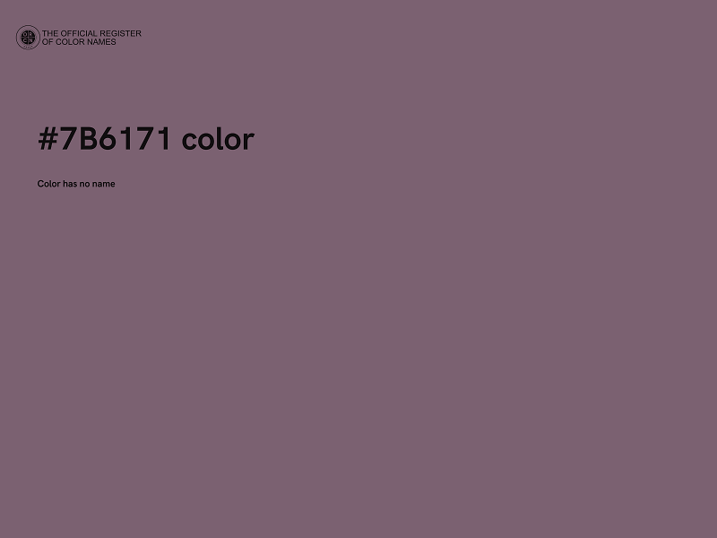 #7B6171 color image