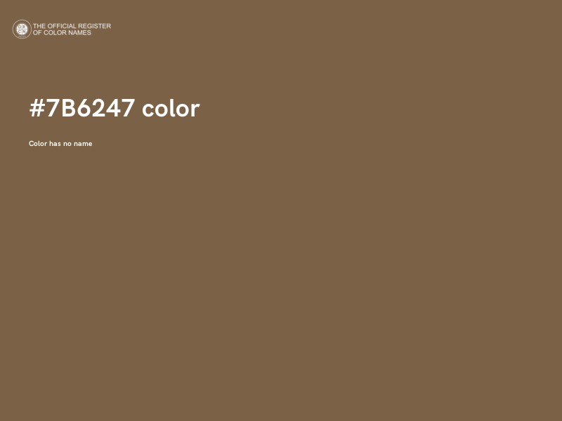 #7B6247 color image