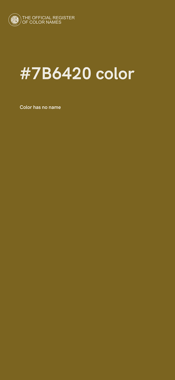 #7B6420 color image