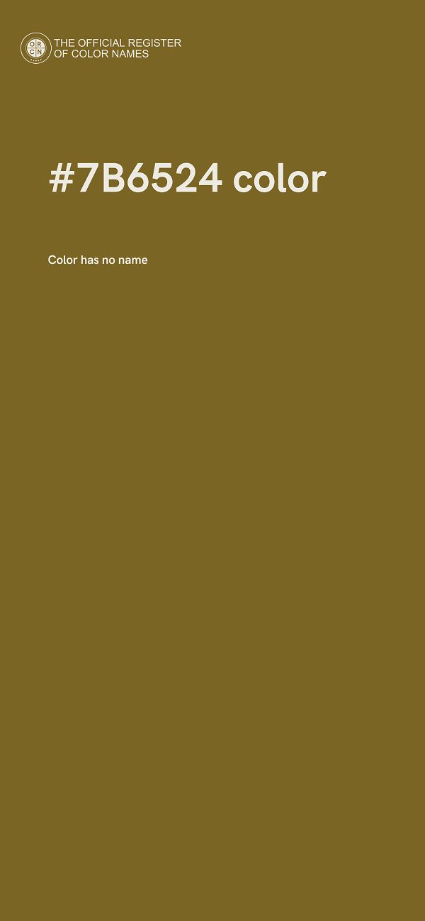 #7B6524 color image