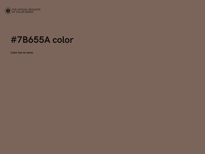 #7B655A color image