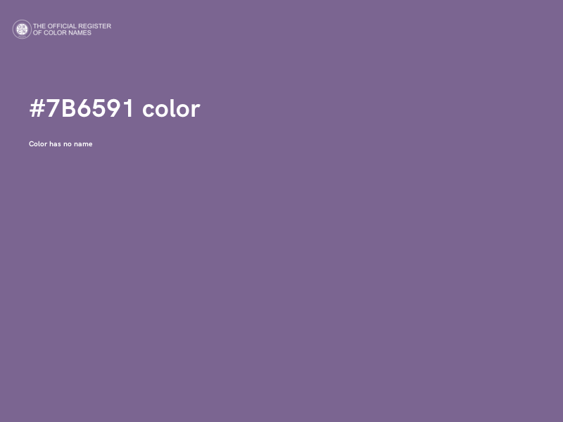 #7B6591 color image