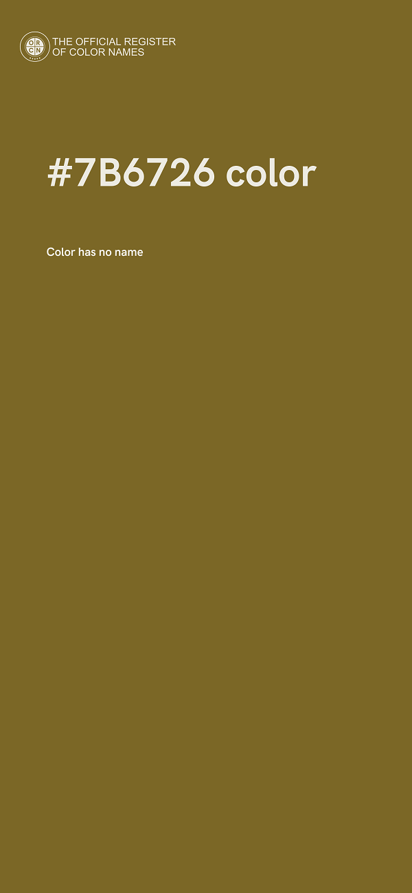 #7B6726 color image