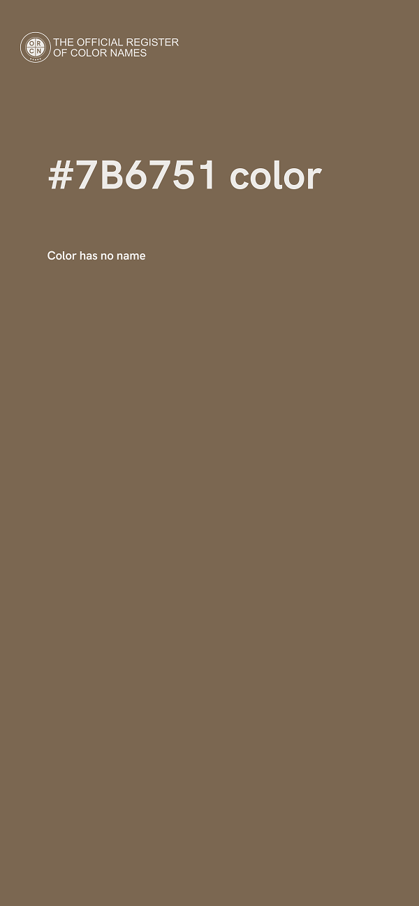 #7B6751 color image