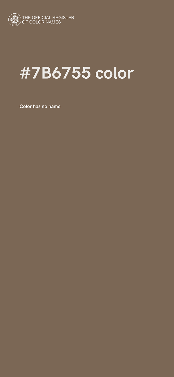 #7B6755 color image