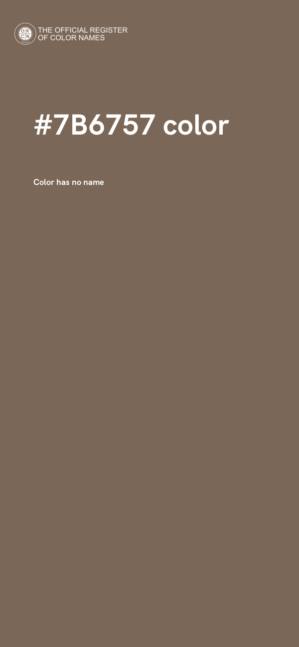 #7B6757 color image