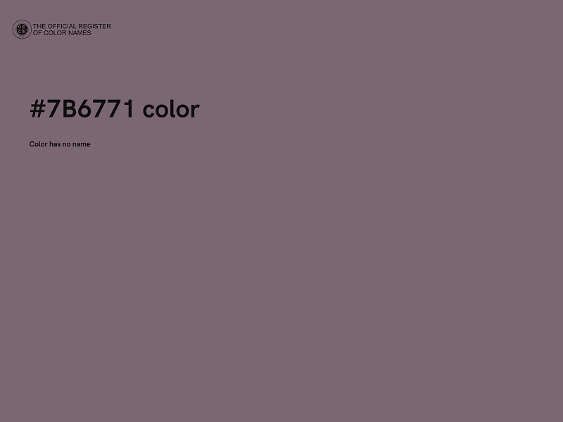 #7B6771 color image