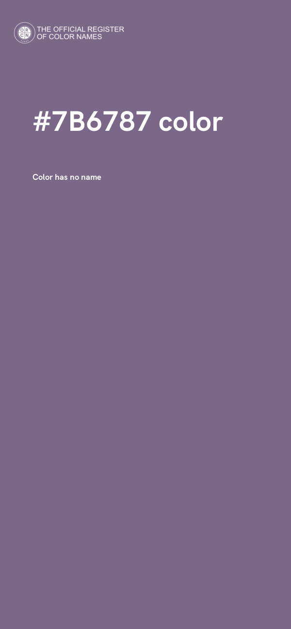 #7B6787 color image