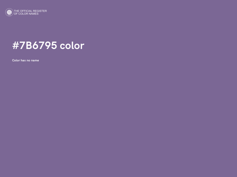 #7B6795 color image