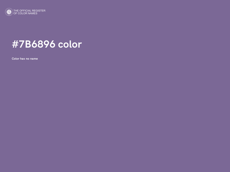 #7B6896 color image