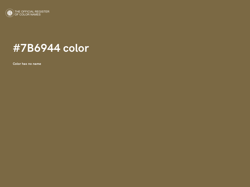 #7B6944 color image