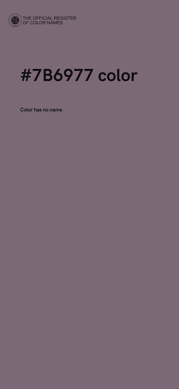#7B6977 color image