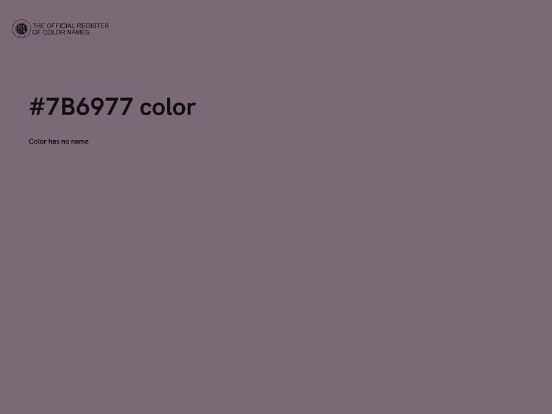 #7B6977 color image