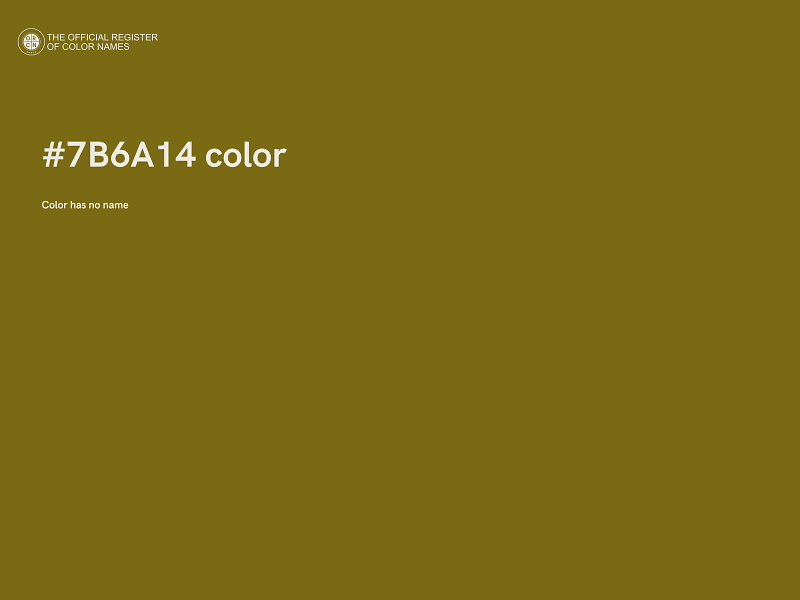 #7B6A14 color image