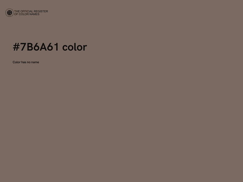 #7B6A61 color image