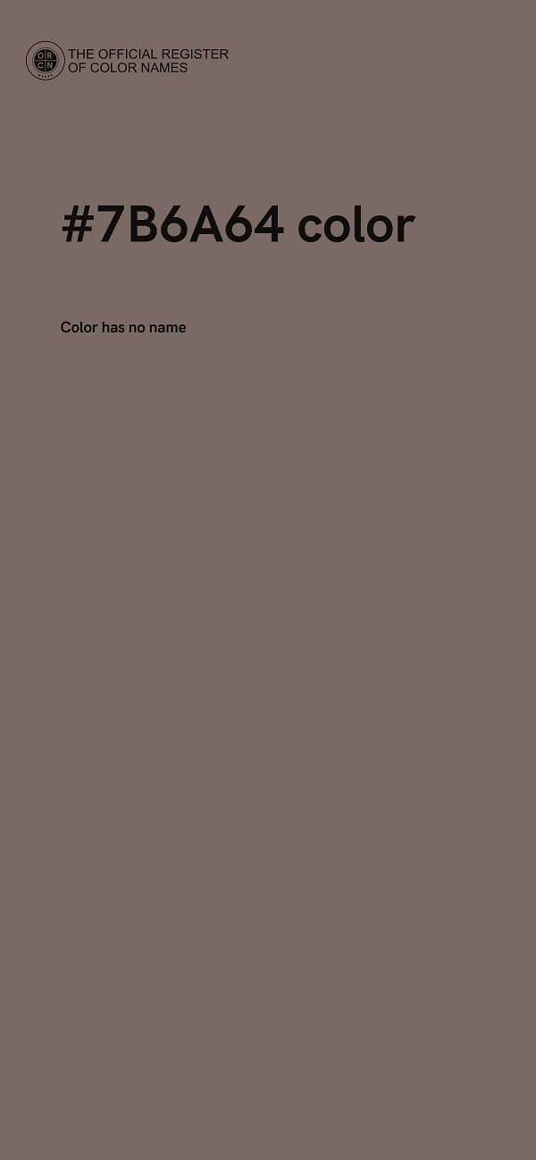 #7B6A64 color image
