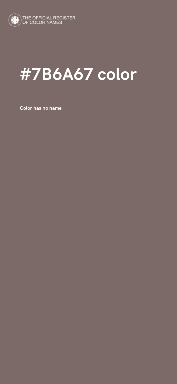 #7B6A67 color image