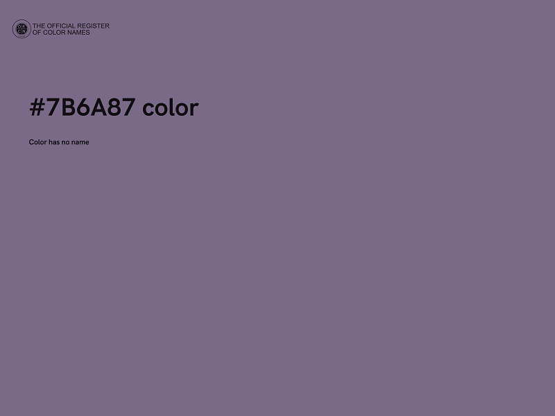 #7B6A87 color image